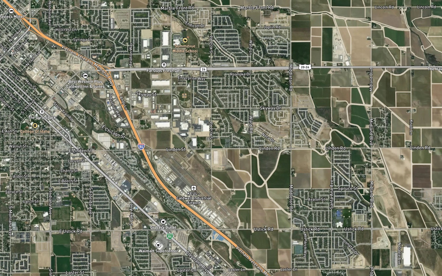 Satellite map of the Horton Lateral