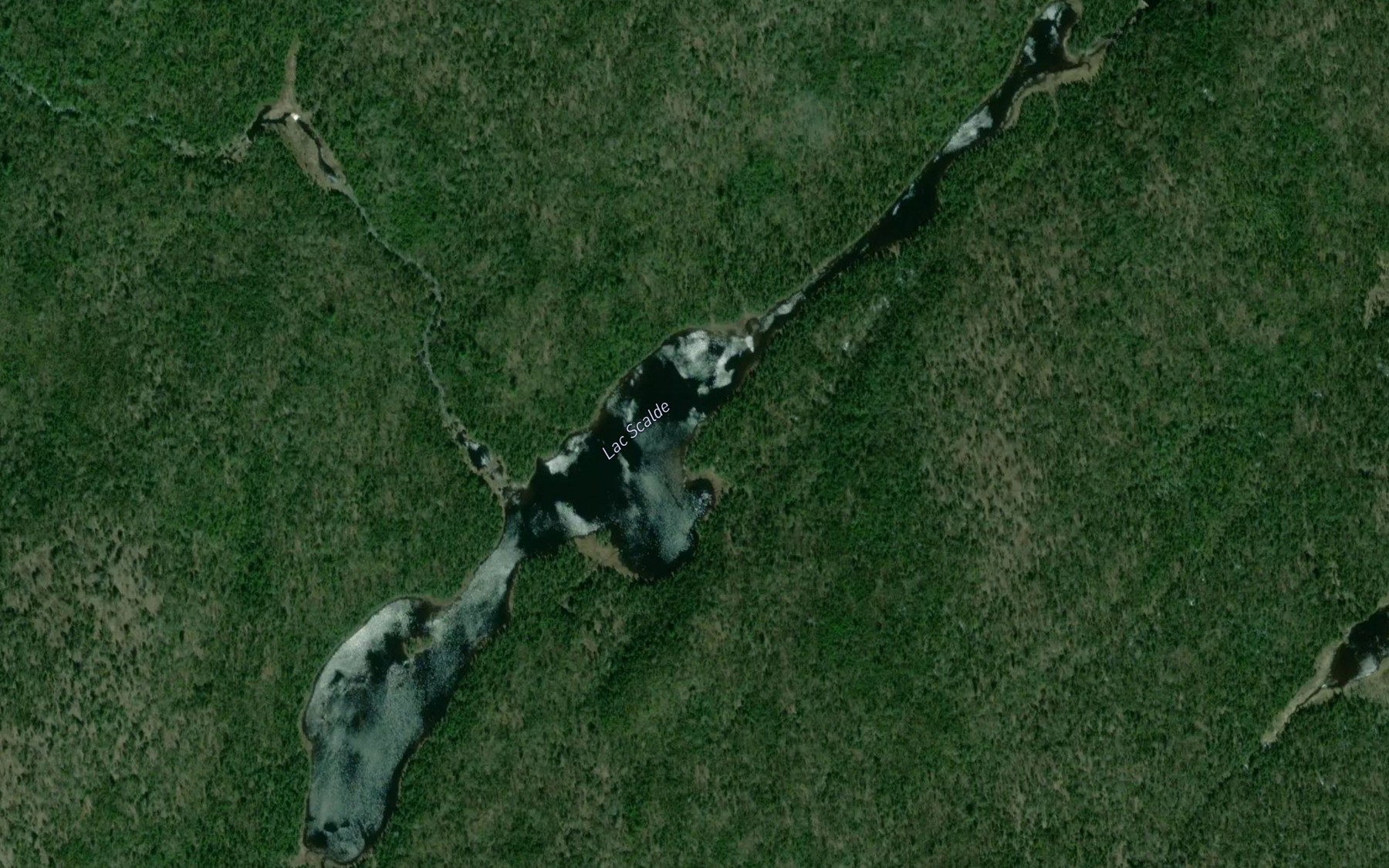 Satellite map of the Lac Scalde