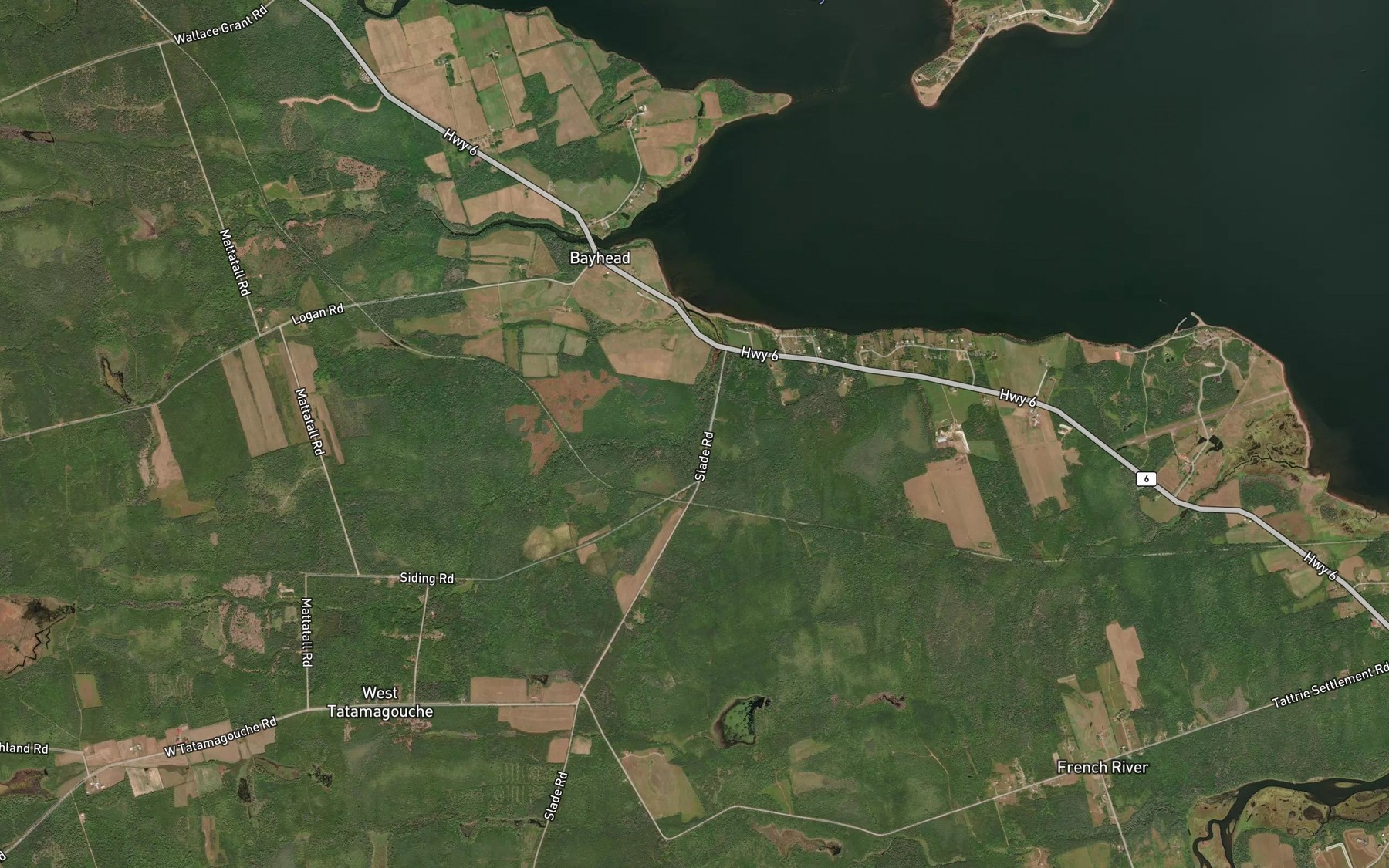 Satellite map of the Millard Creek