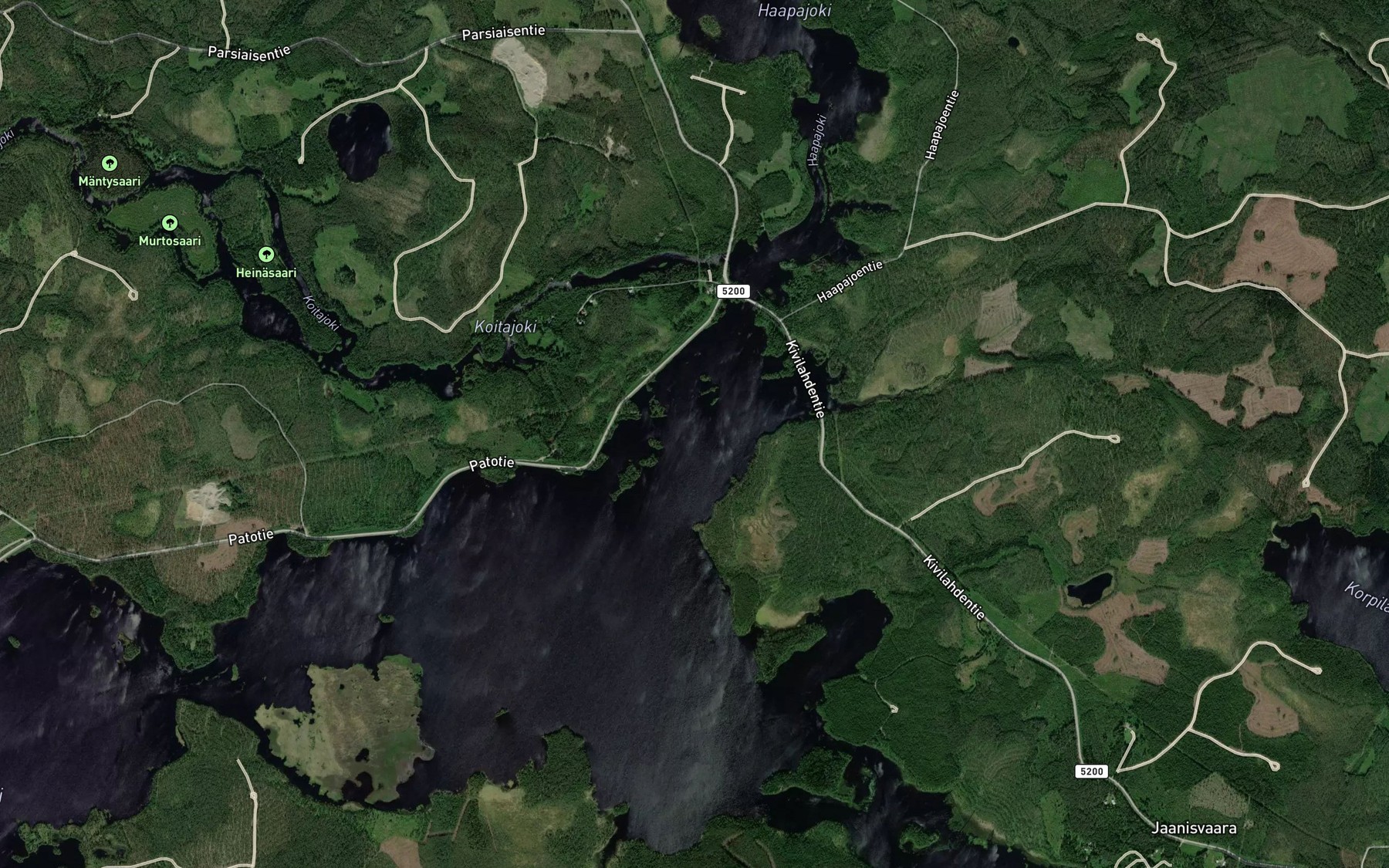 Satellite map of the Varaslampi