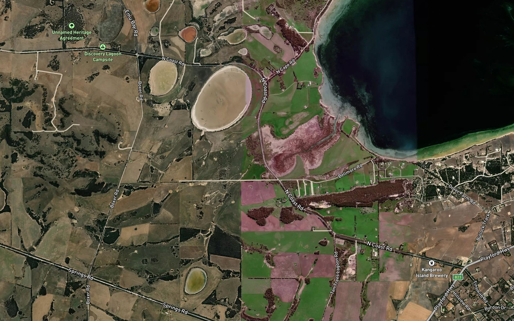 Satellite map of the Salt Creek