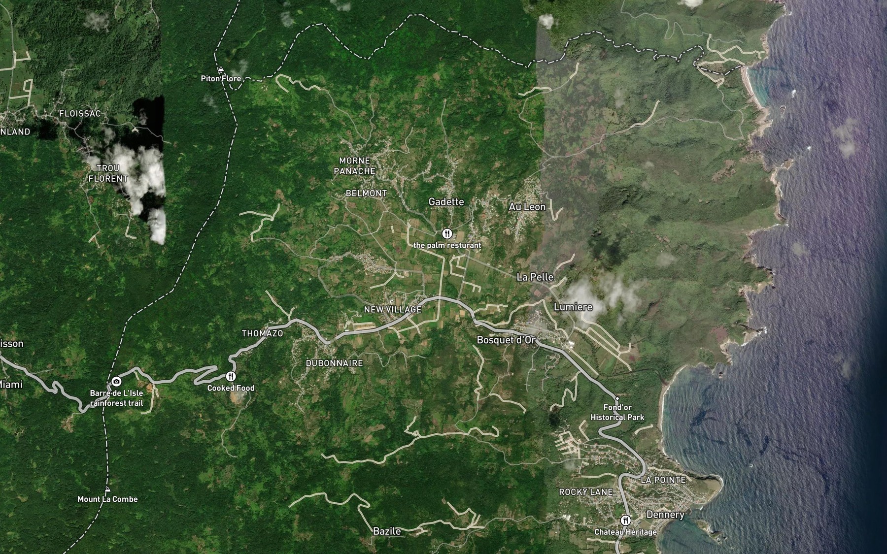 Satellite map of the Petite Riviere