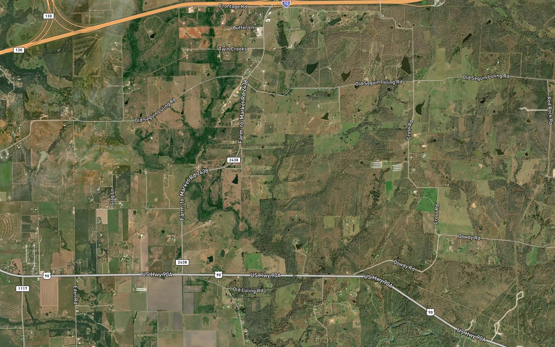 Satellite map of the Red Branch