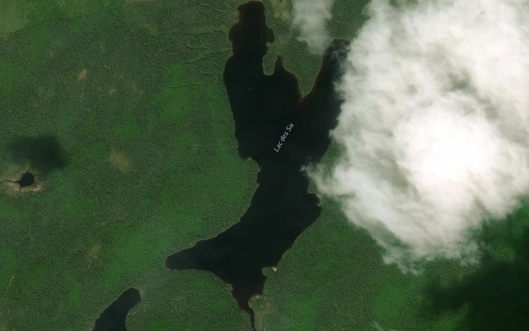 Satellite map of the Lac des Six