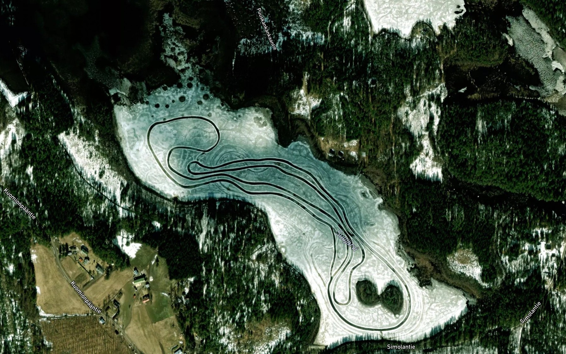 Satellite map of the Suojoki