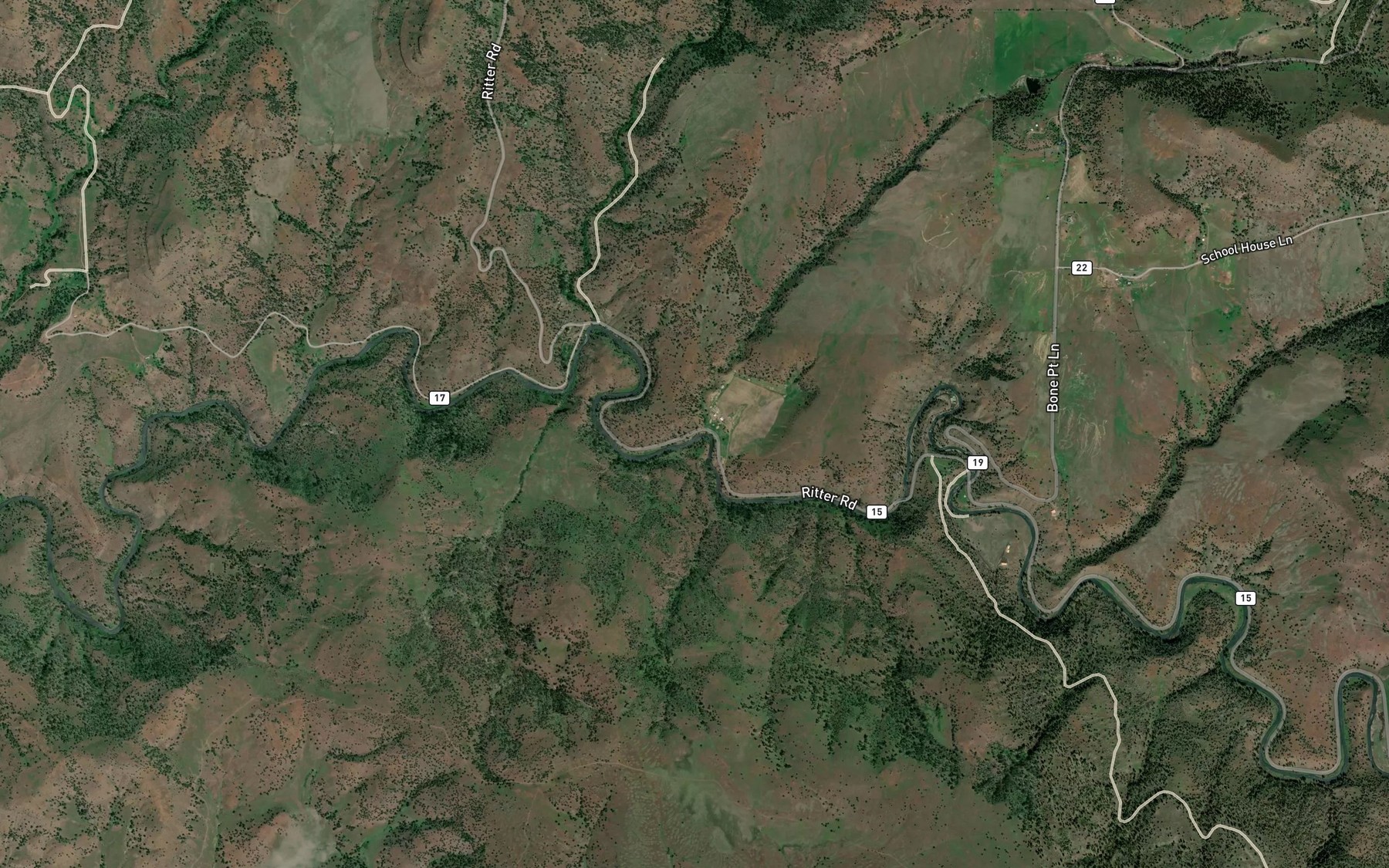 Satellite map of the Fisher Creek