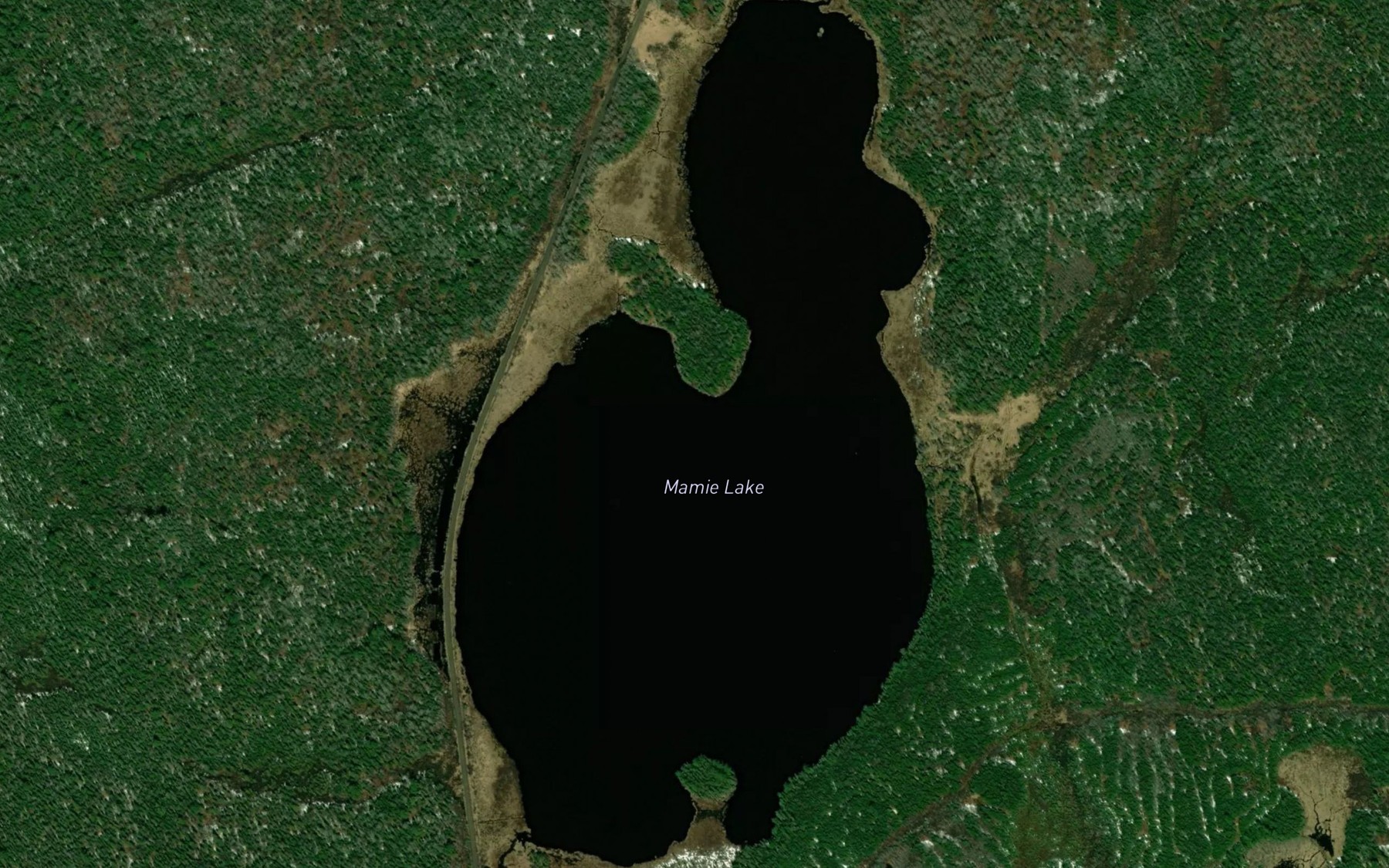 Satellite map of the Mamie Lake