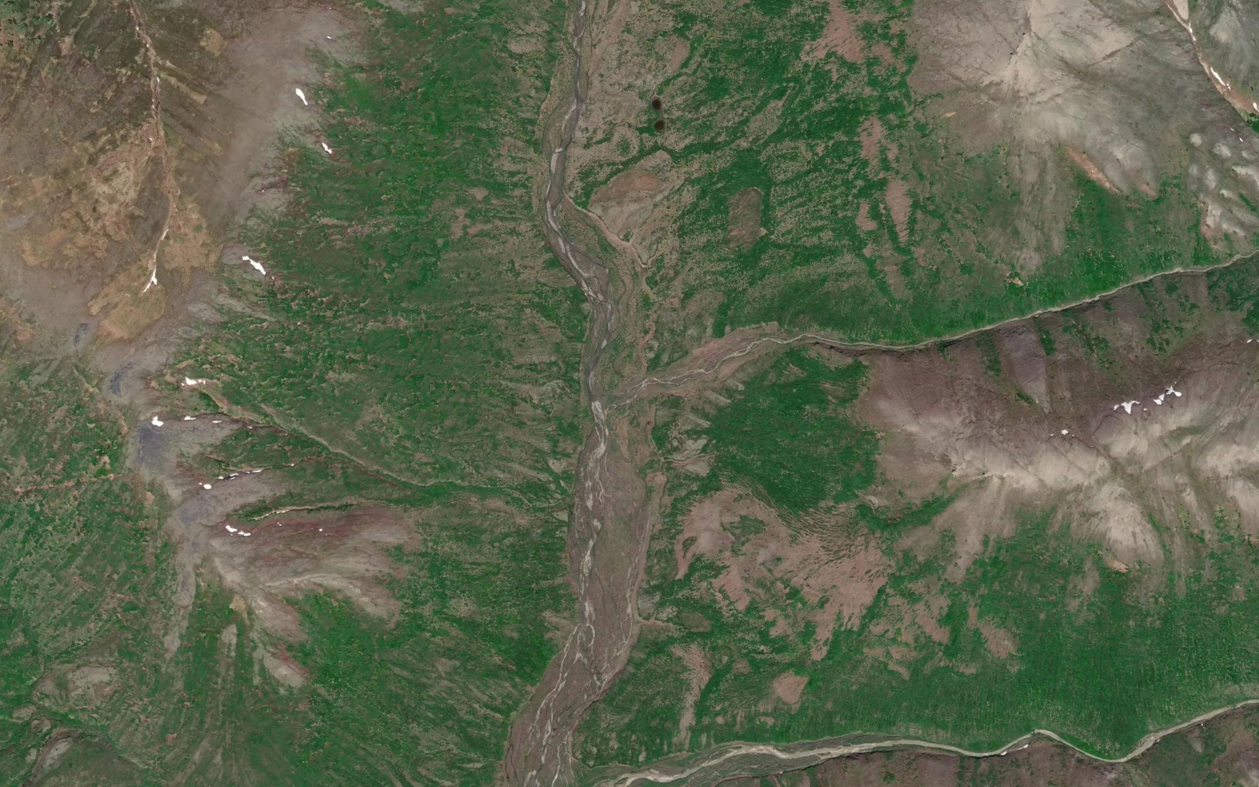 Satellite map of the Gassman Creek