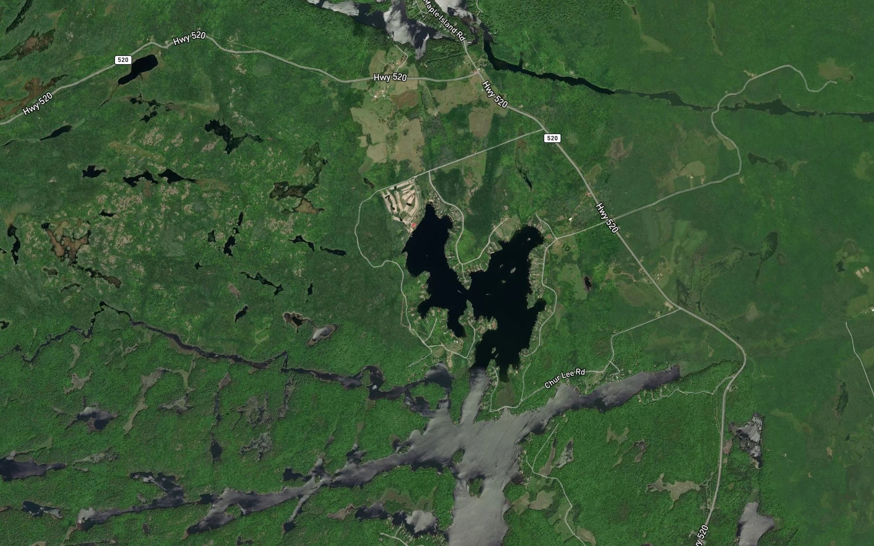 Satellite map of the Forkers Bay