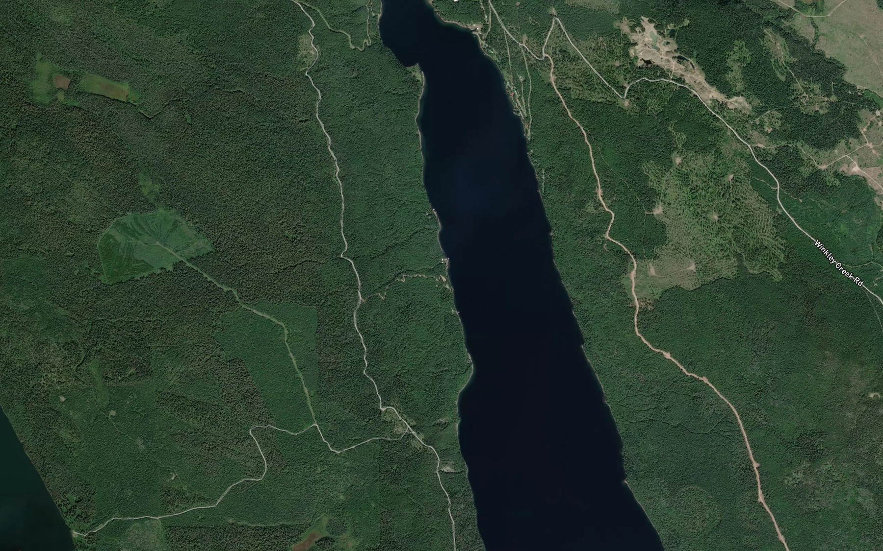 Satellite map of the Cub Creek