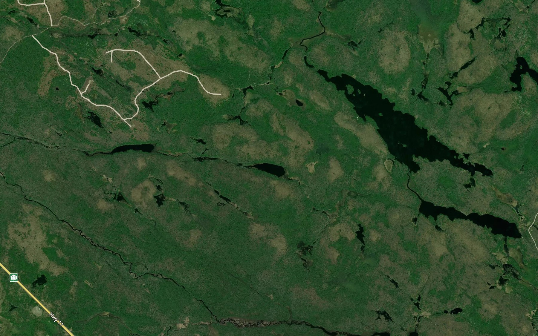 Satellite map of the Beavermud Lake