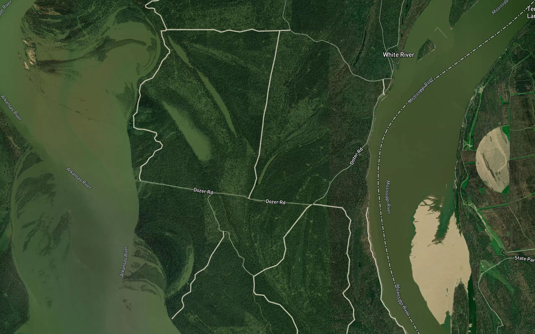 Satellite map of the Timber Lake