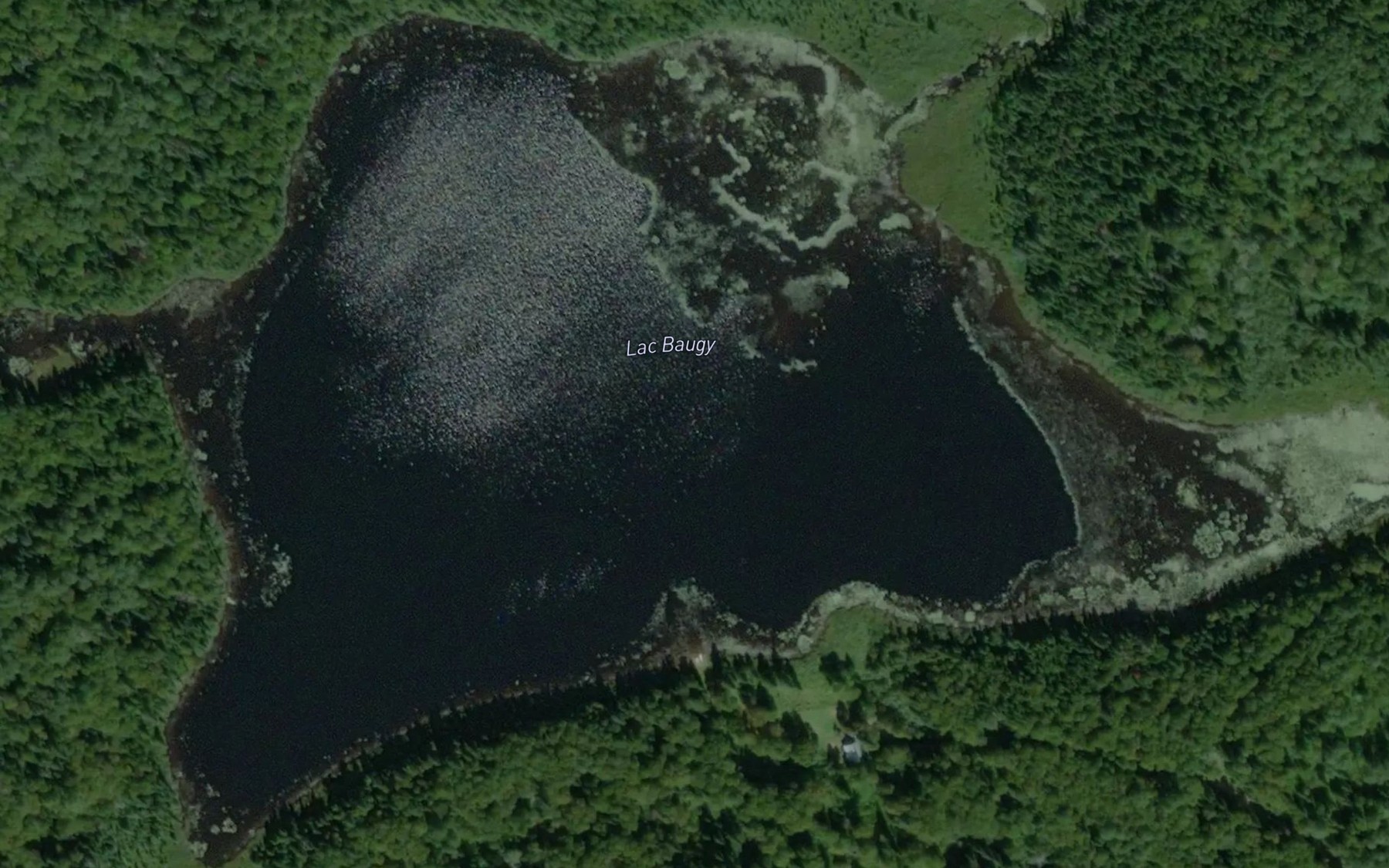Satellite map of the Lac Baugy