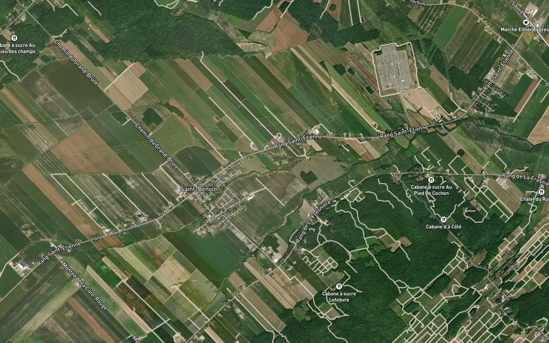 Satellite map of the Ruisseau Levert-Cardinal