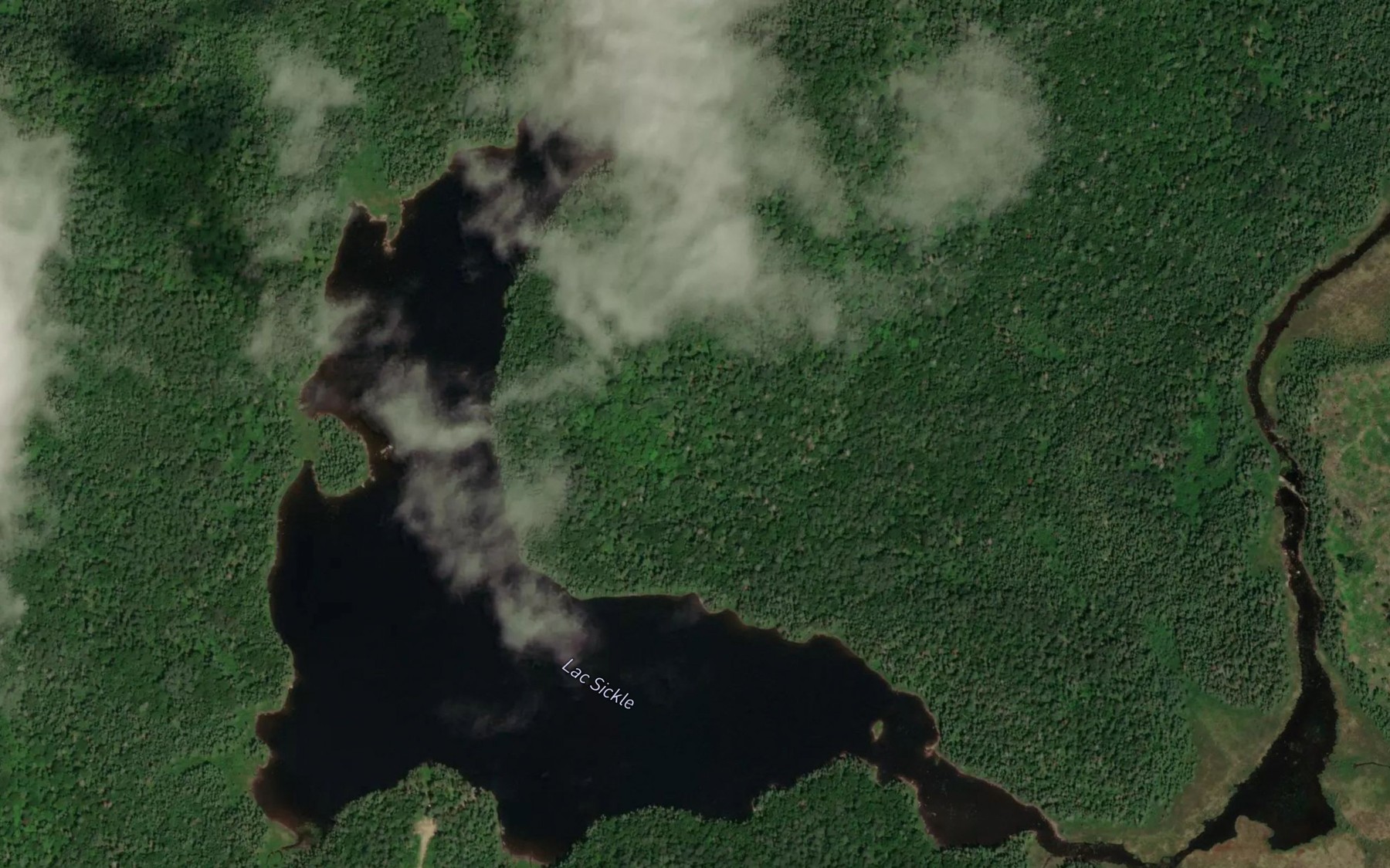 Satellite map of the Lac Sickle