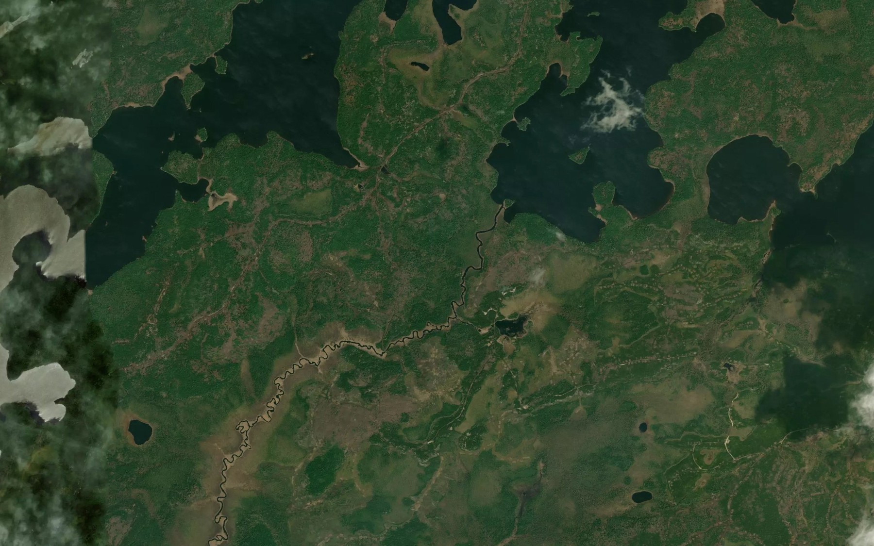 Satellite map of the Canon Creek