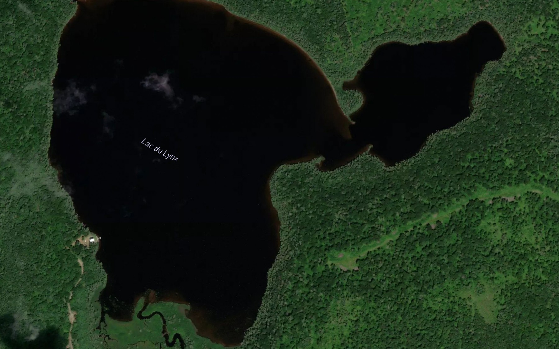 Satellite map of the Lac du Lynx