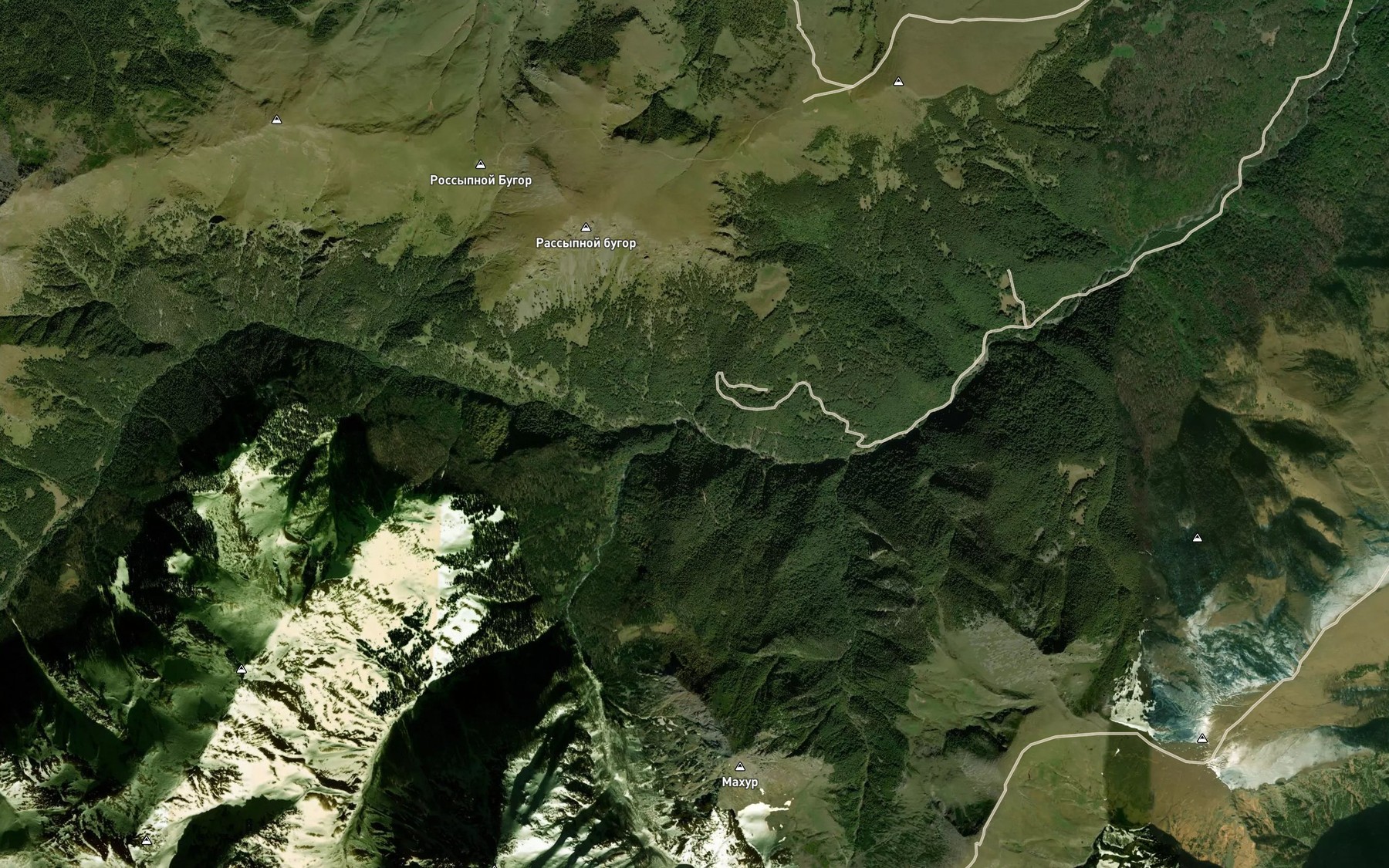 Satellite map of the Malyy Kyafar