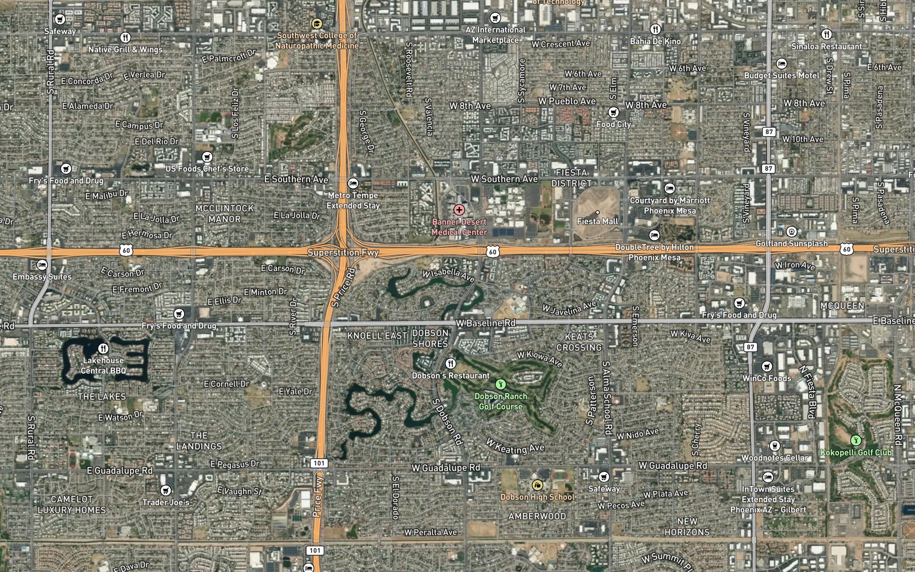 Satellite map of the Spot 3