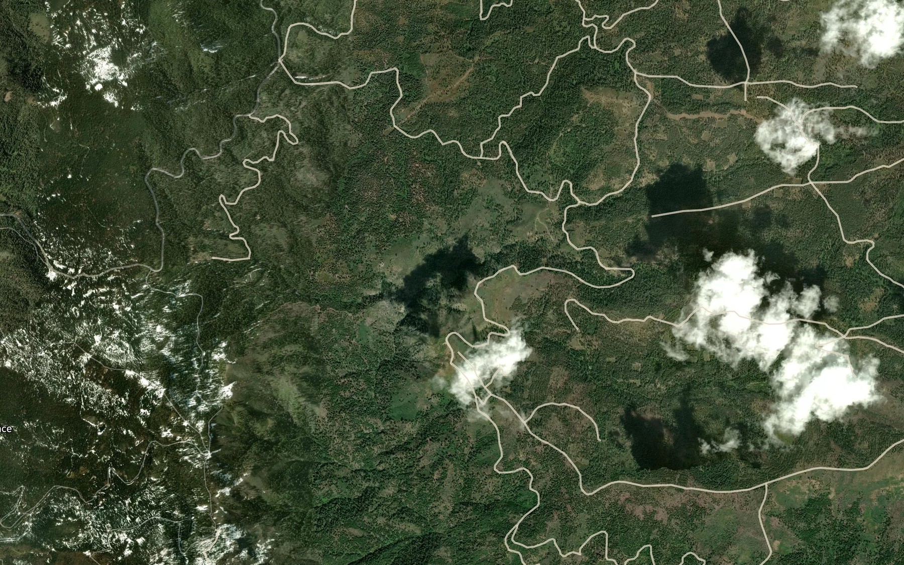Satellite map of the Fourth Water Creek