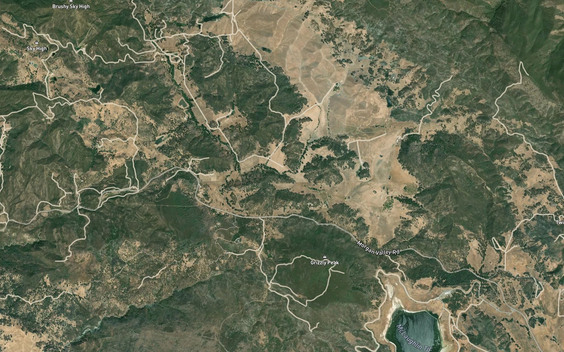 Satellite map of the Chandans Creek