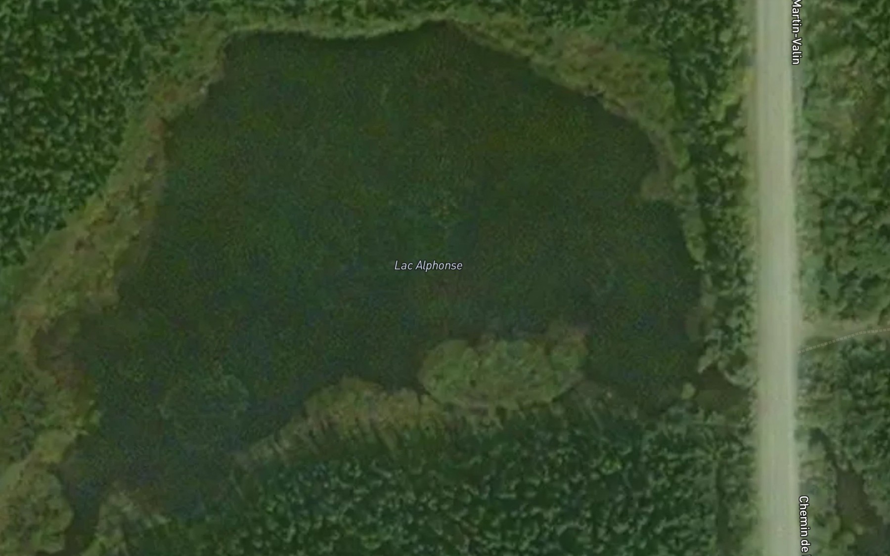 Satellite map of the Lac Parent