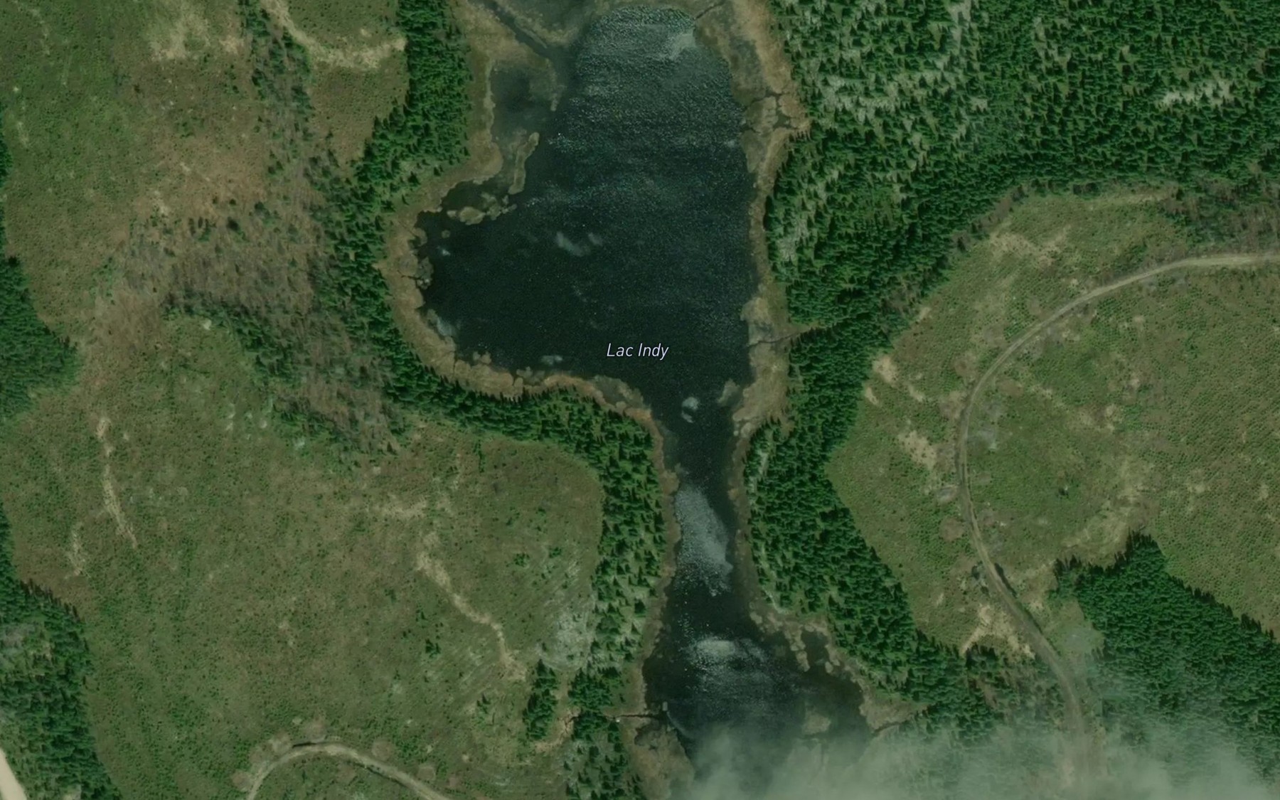 Satellite map of the Lac Indy