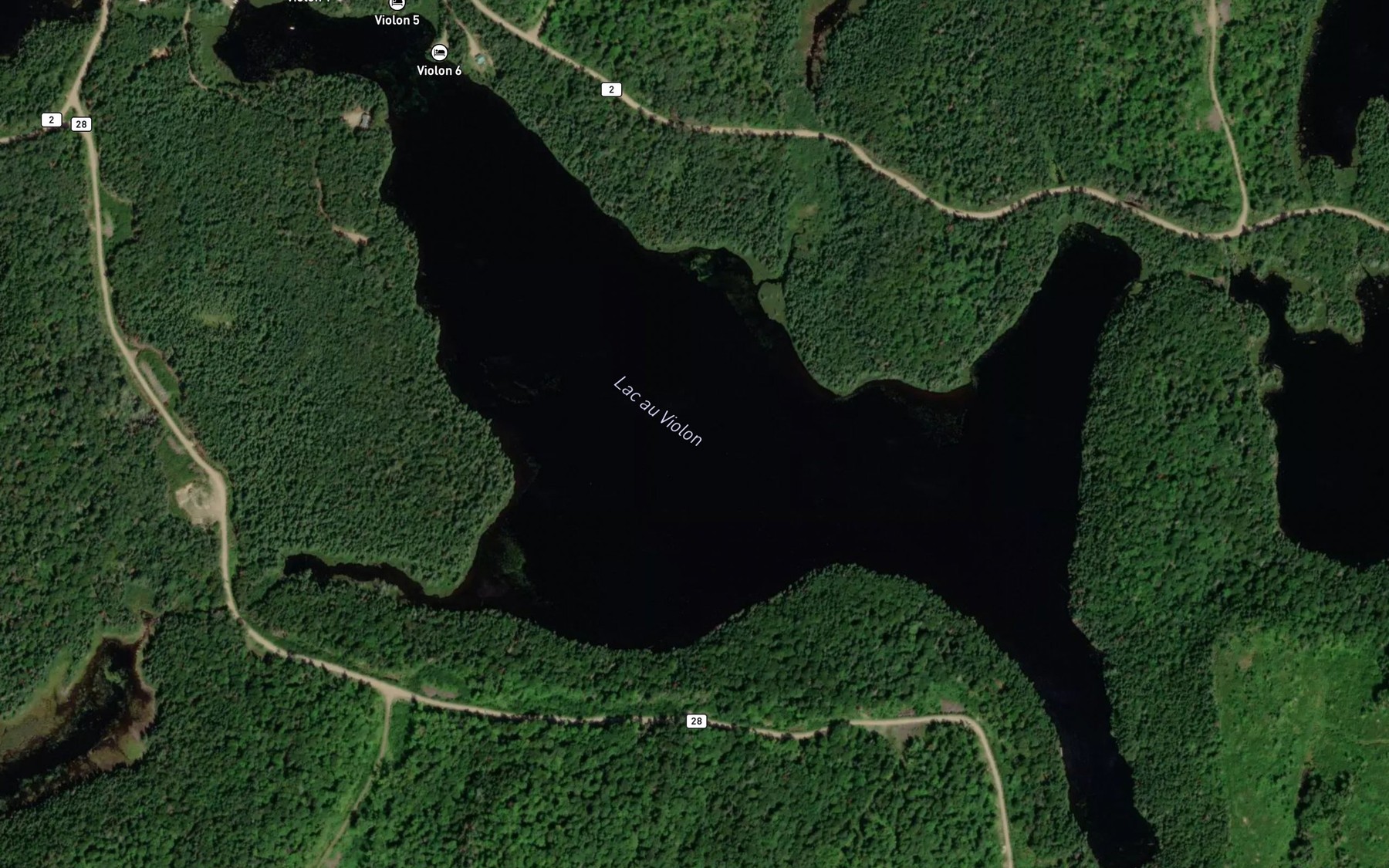 Satellite map of the Lac au Violon