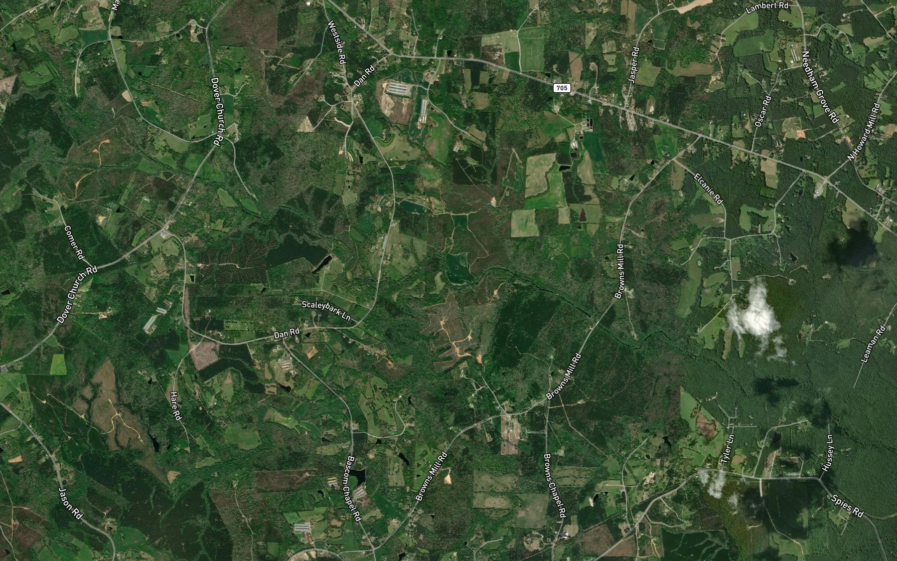 Satellite map of the Wolf Creek