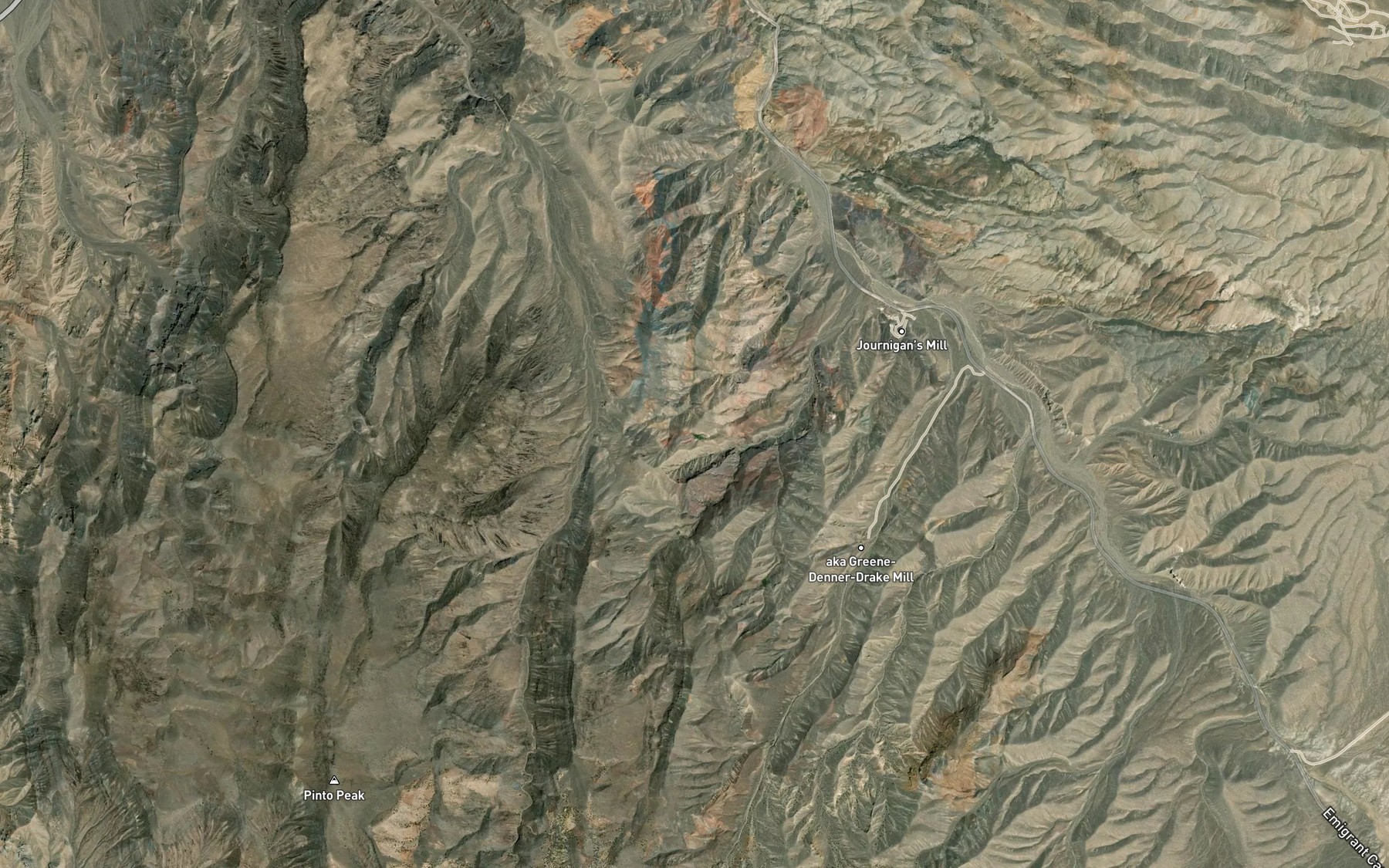 Satellite map of the Greer Spring