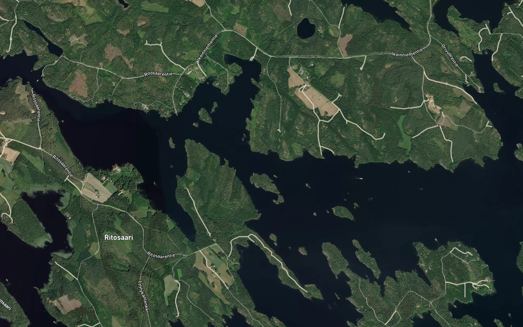 Satellite map of the Hutunsalmi