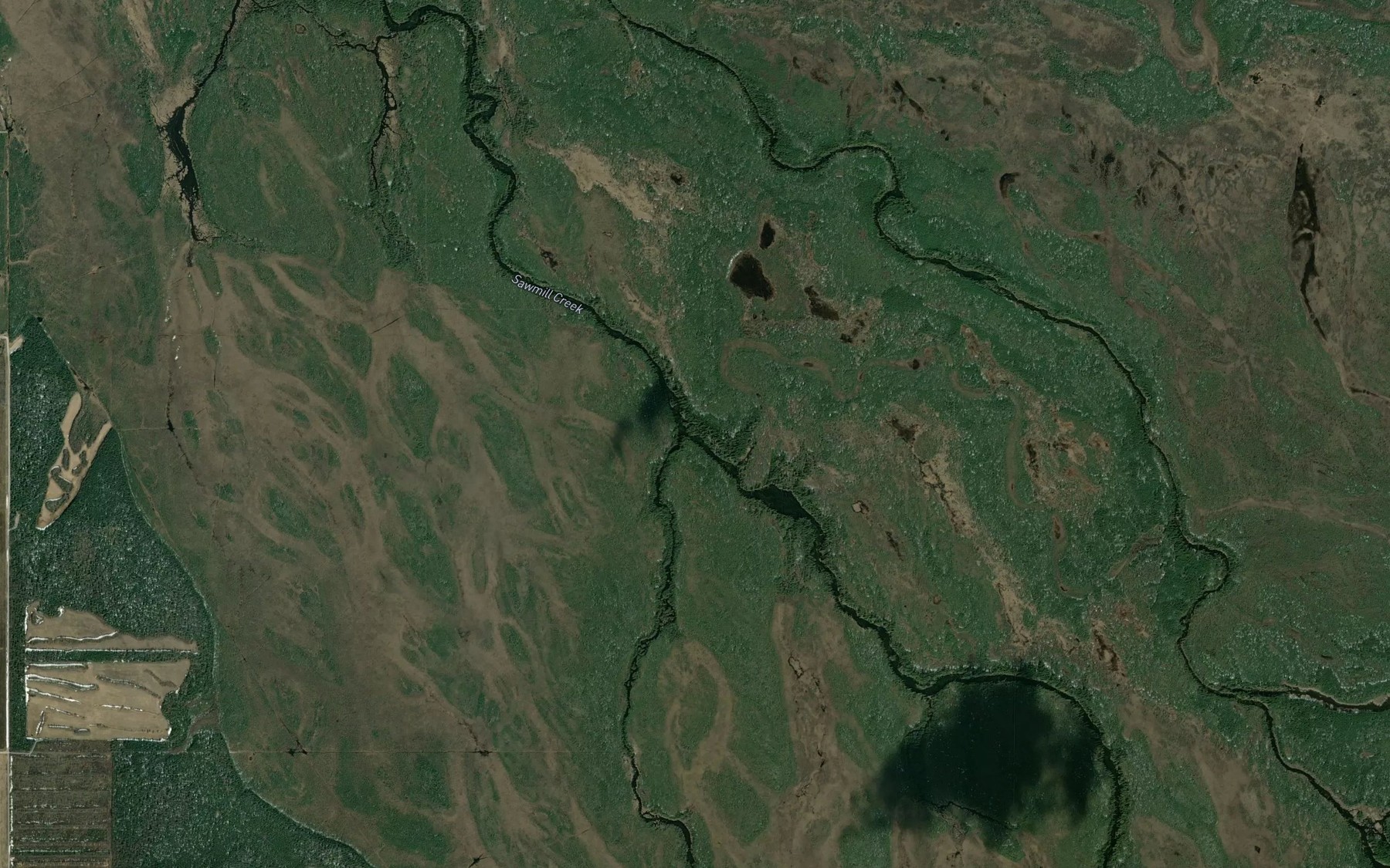 Satellite map of the Granite Creek