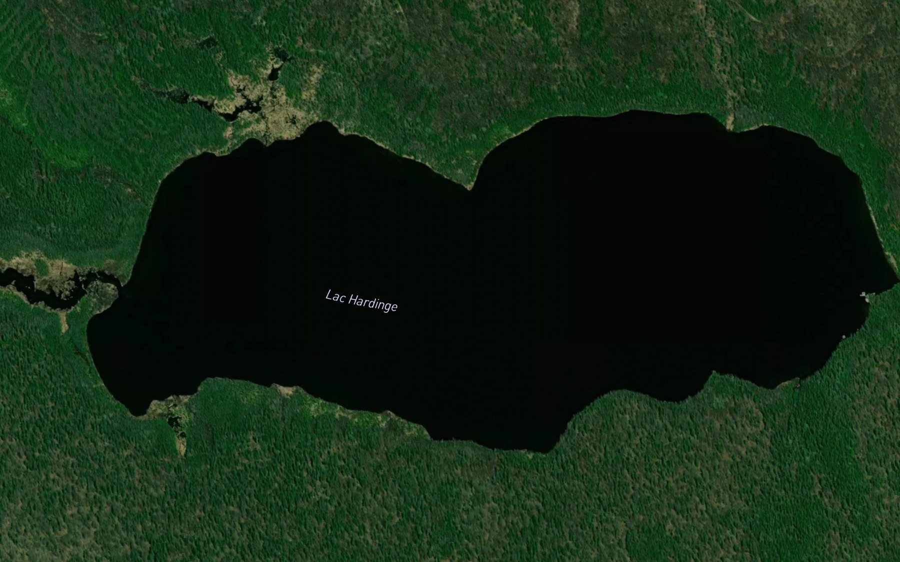 Satellite map of the Lac Hardinge