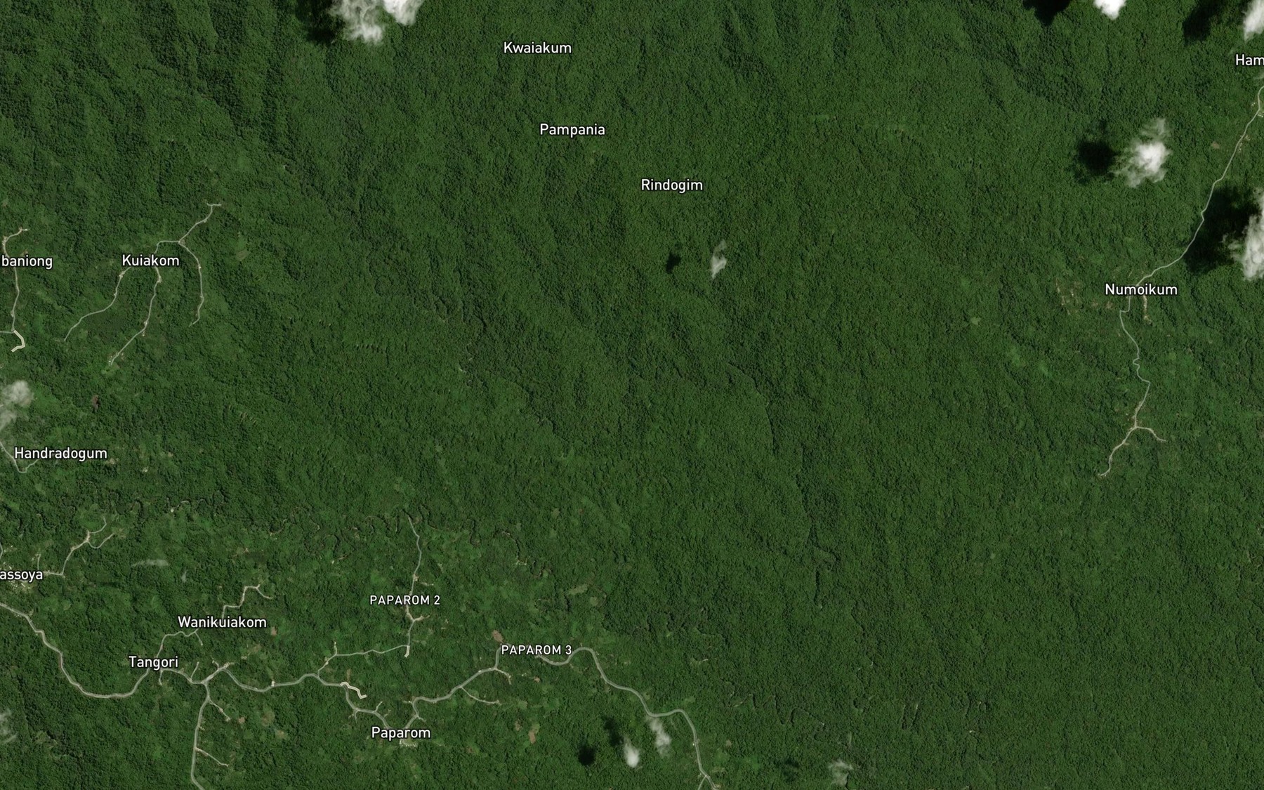 Satellite map of the Siling River