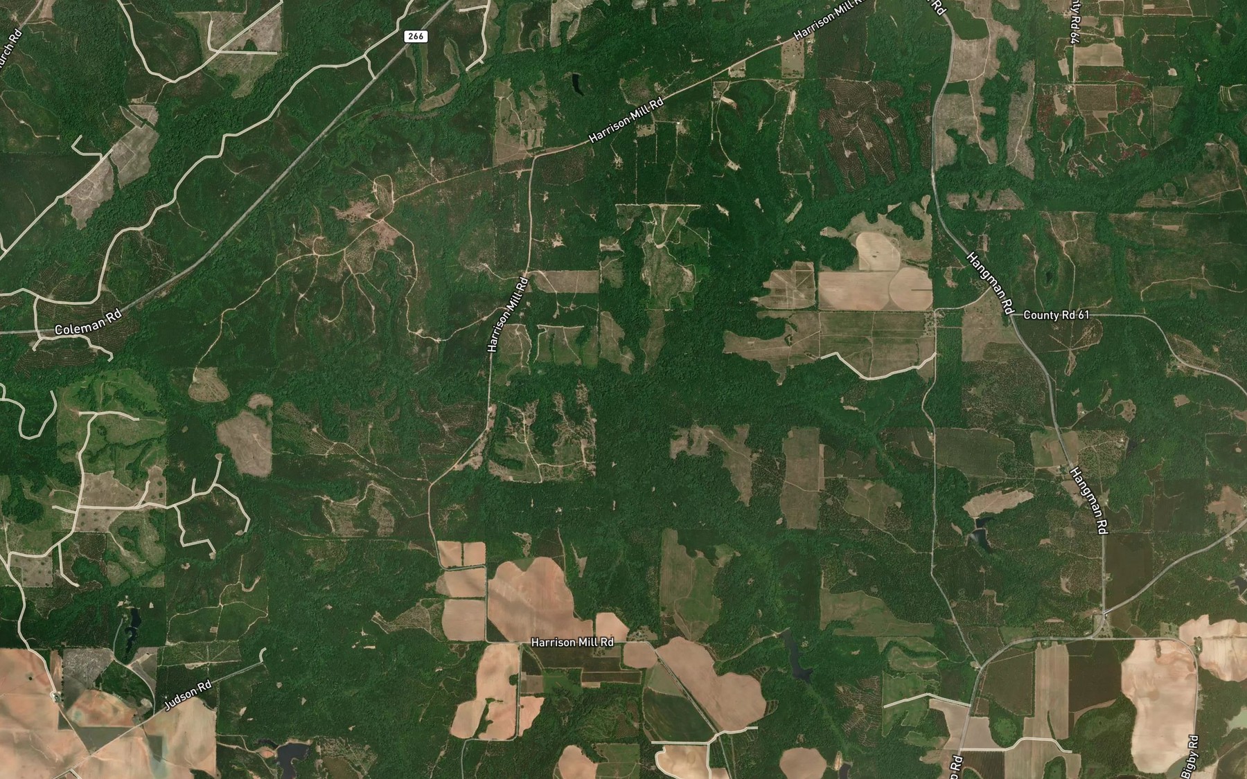 Satellite map of the Wolf Branch