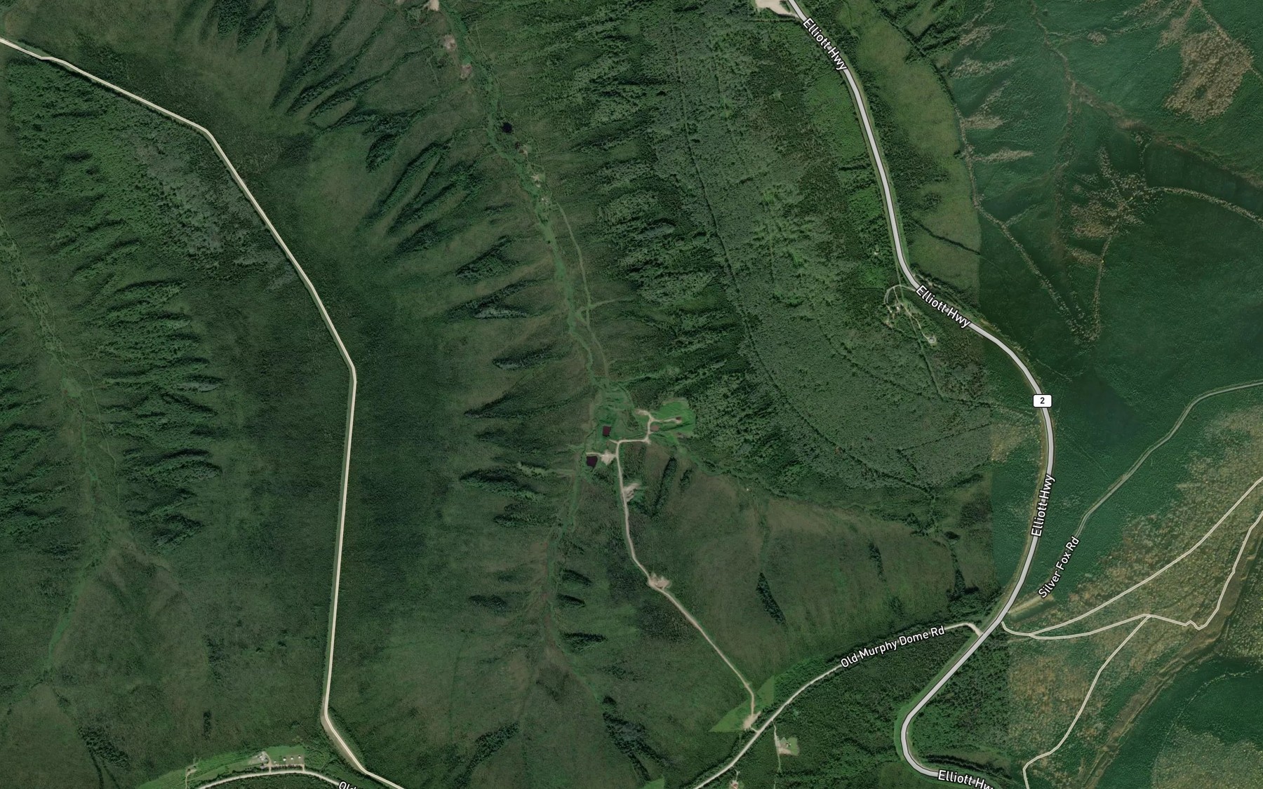 Satellite map of the Babe Creek