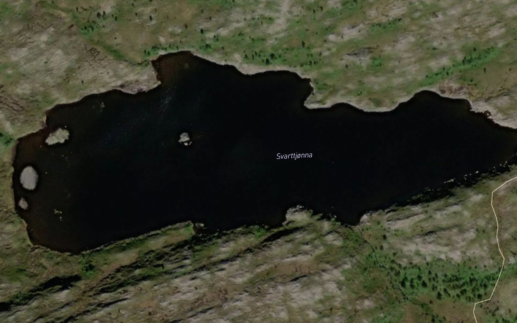 Satellite map of the Svarttjorna
