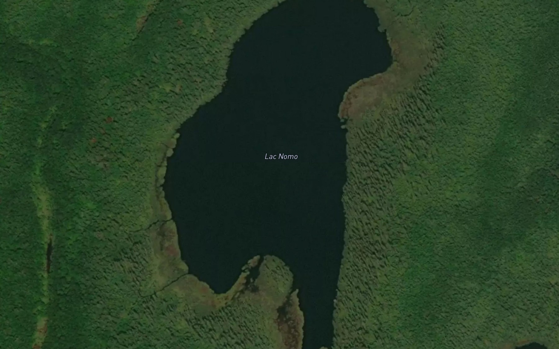 Satellite map of the Lac Nomo