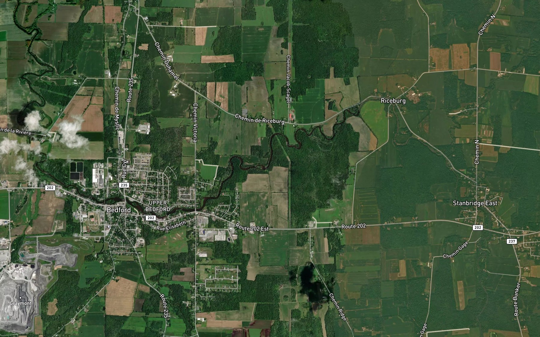 Satellite map of the Ruisseau Bouchard