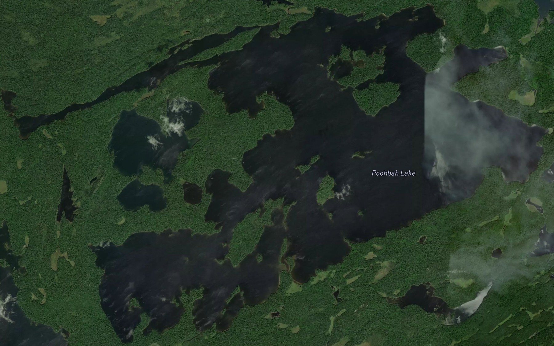 Satellite map of the Poohbah Lake