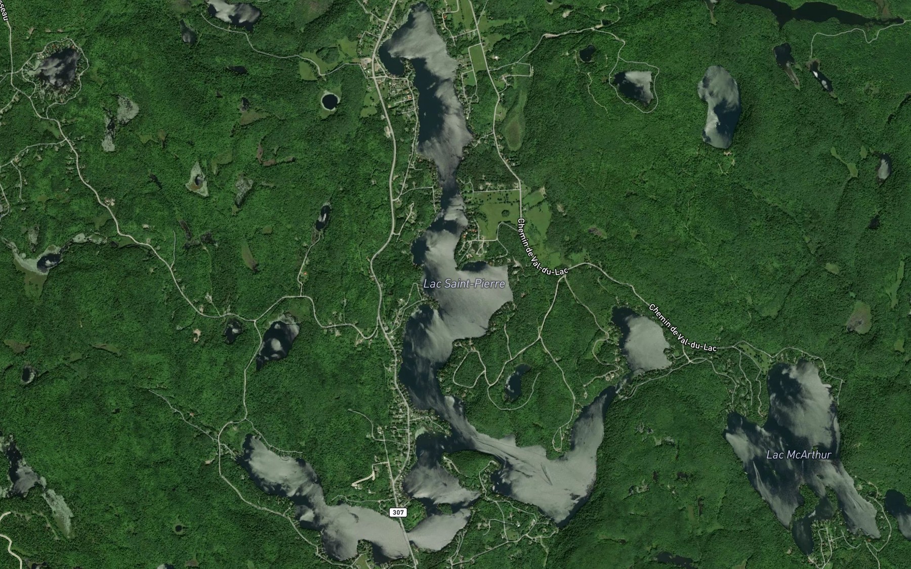 Satellite map of the Lac Saint-Pierre