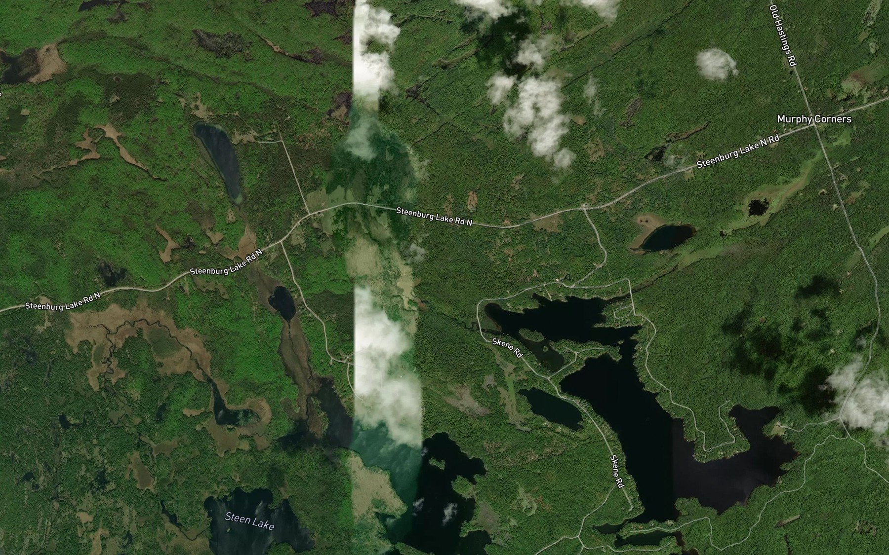 Satellite map of the Nicholsons Creek