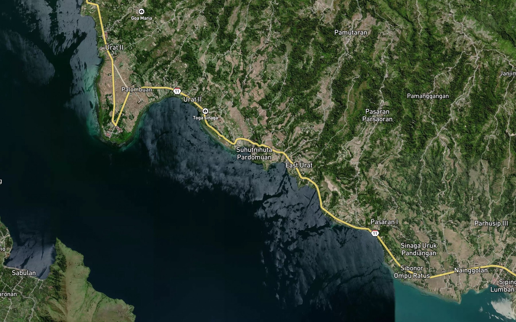 Satellite map of the Binanga Sinapi