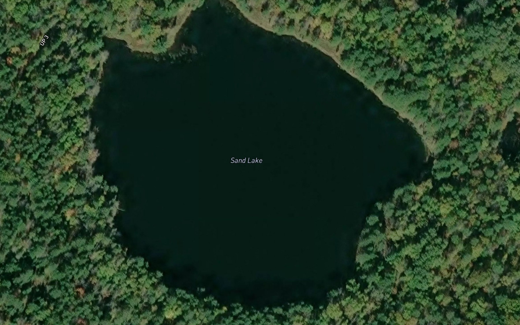 Satellite map of the Sand Lake