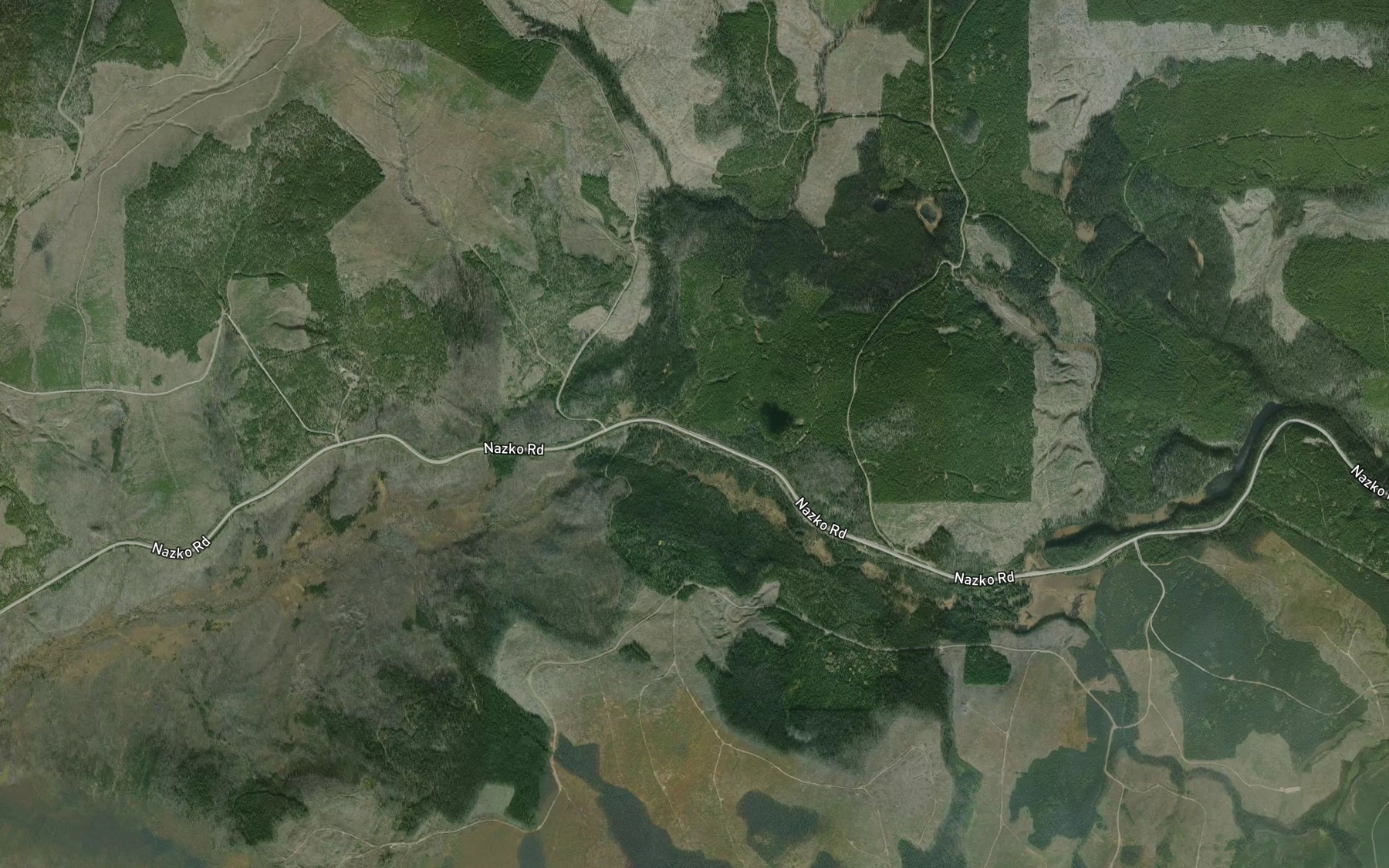 Satellite map of the Swanson Creek