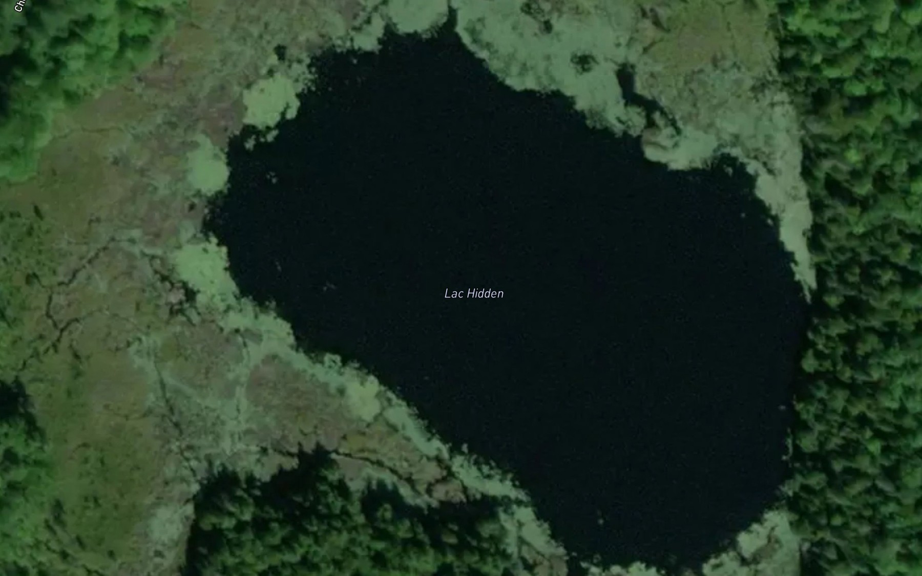 Satellite map of the Lac Hidden