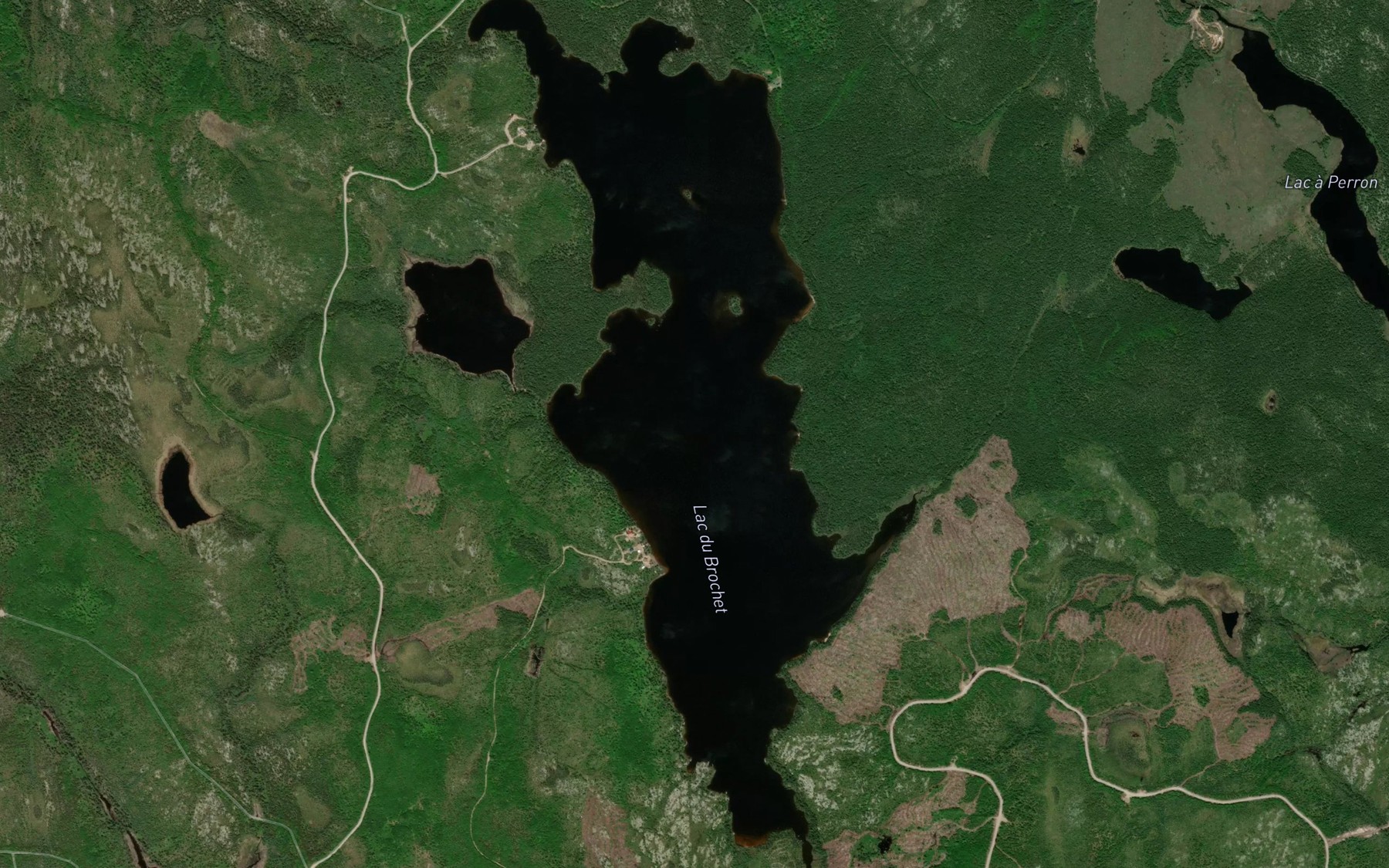 Satellite map of the Lac des Paquette