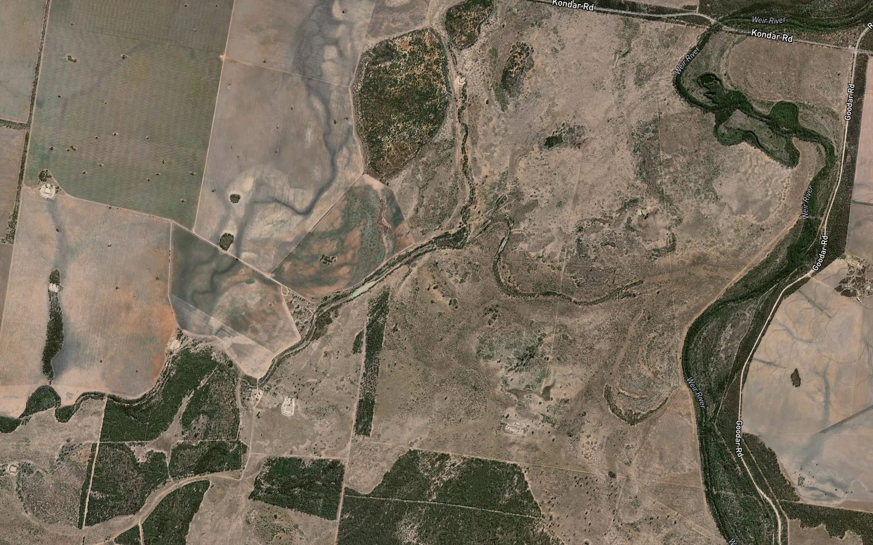 Satellite map of the Beneiawin Lagoon