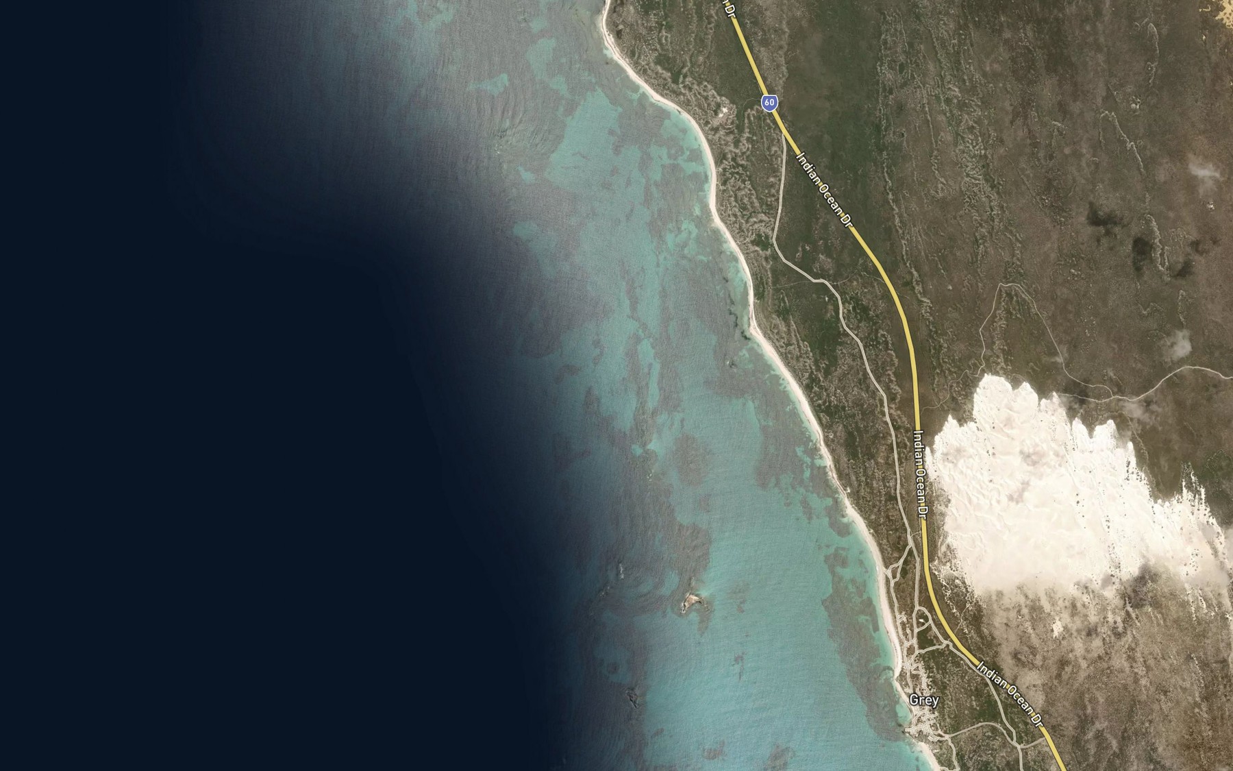Satellite map of the Francis Reef