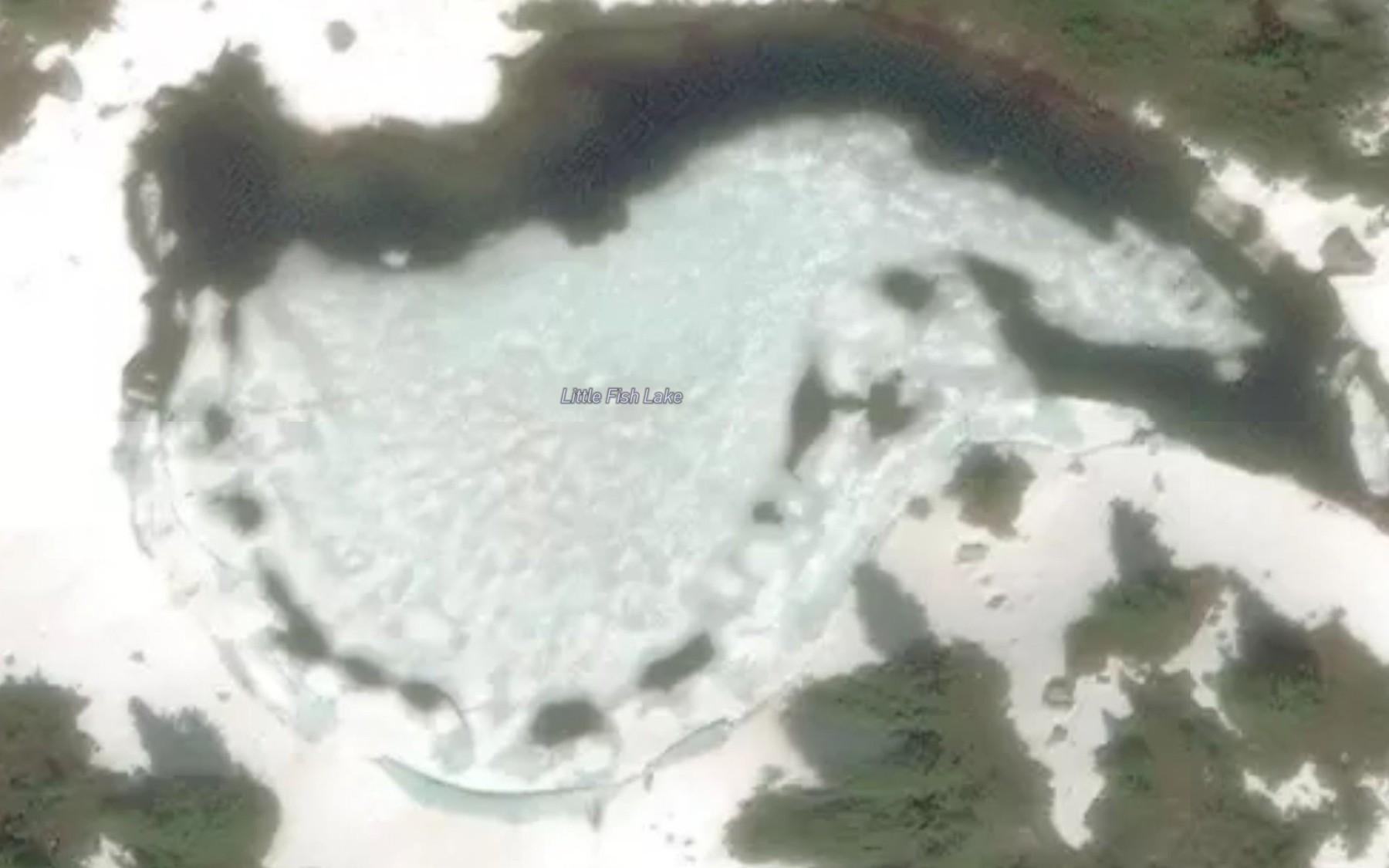 Satellite map of the Little Fish Lake